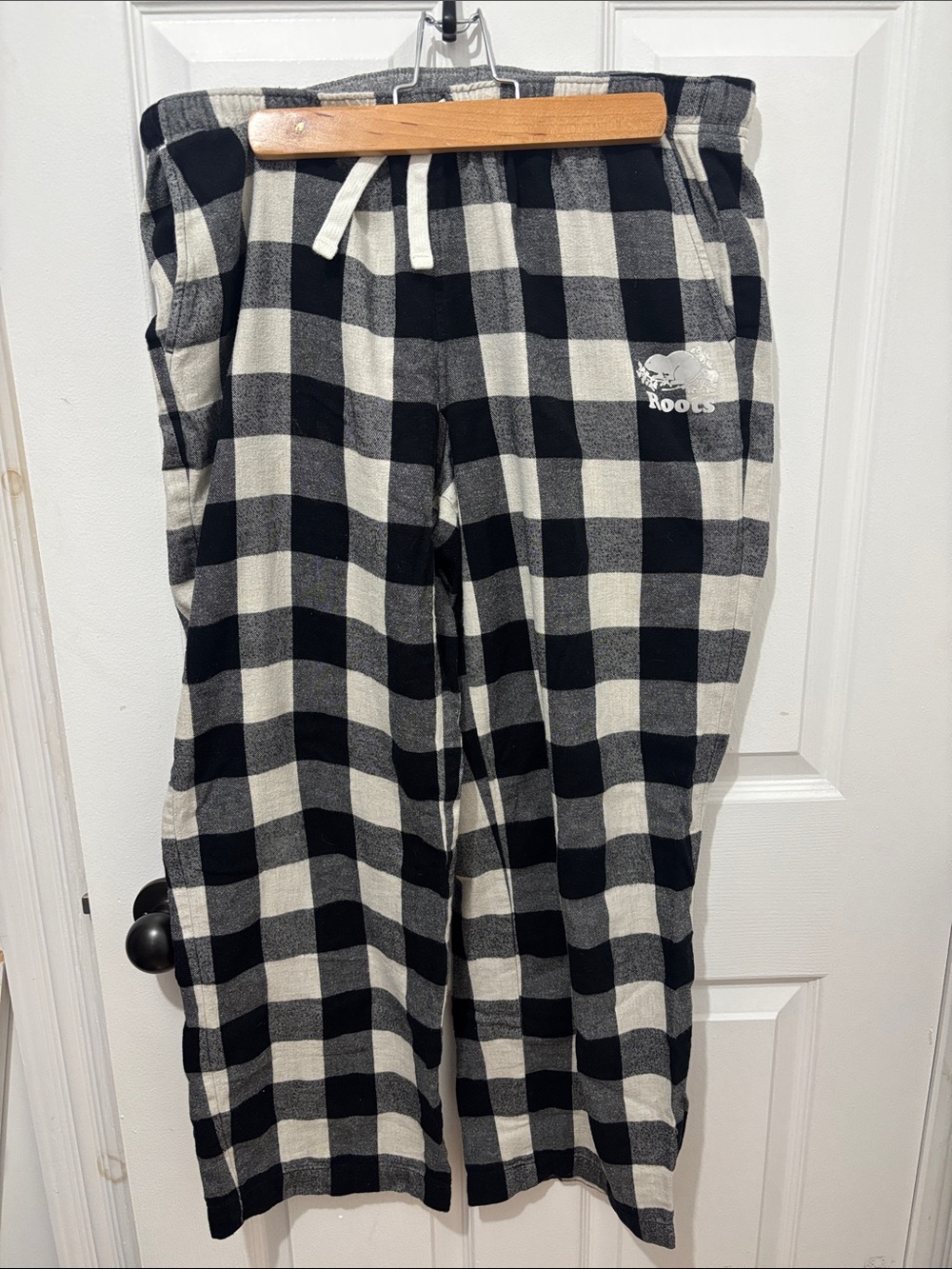 Roots Black & White Buffalo Plaid Lounge Pants